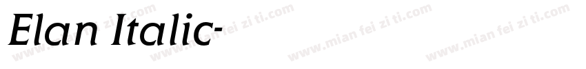 Elan Italic字体转换